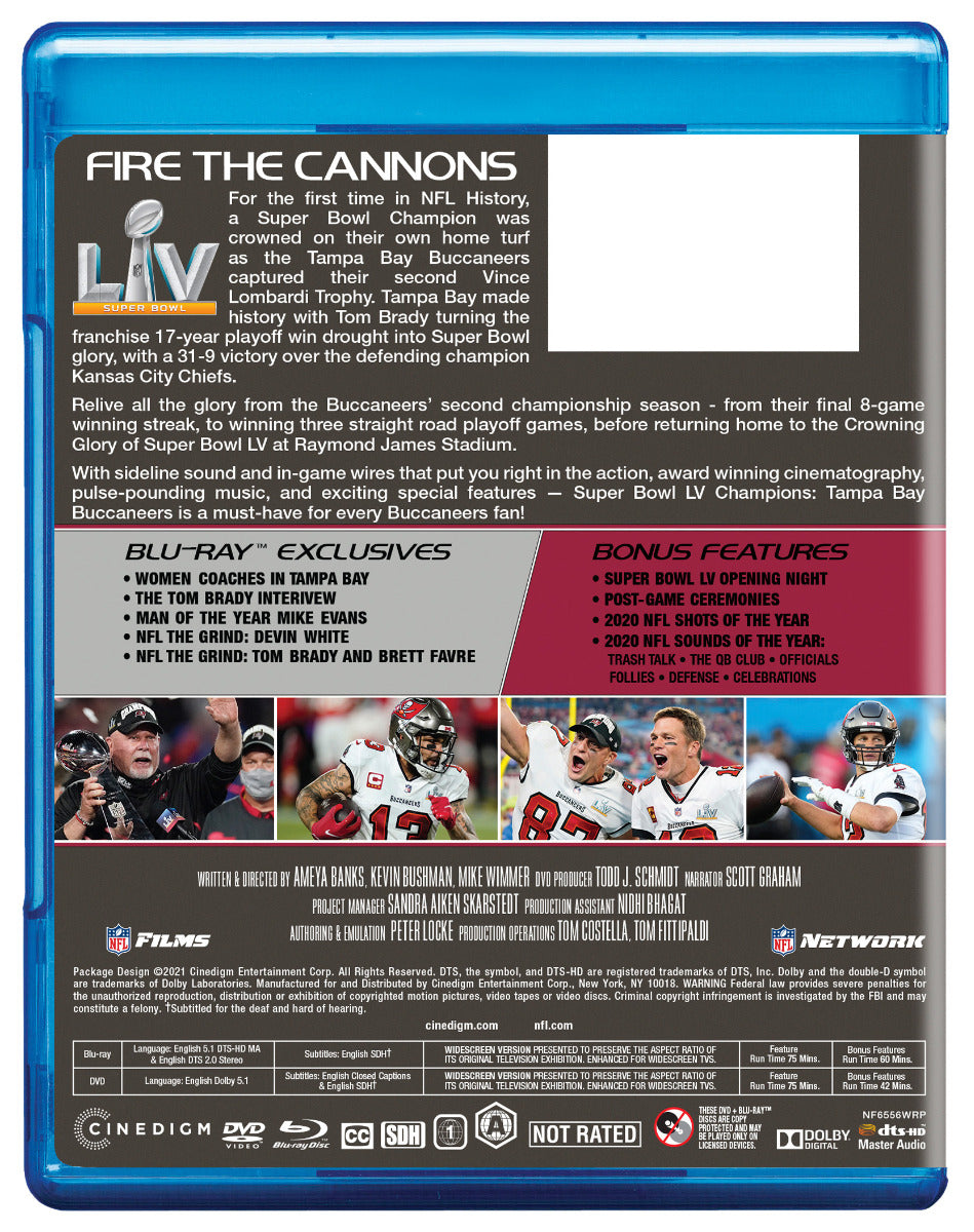 Nfl Super Bowl Lv Champions:  Tampa Bay Buccaneers Combo Combo Pack