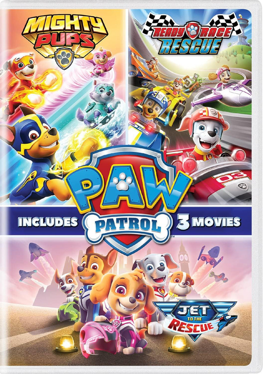 Paw Patrol: 3 Pack (Jet To The Rescue, Ready Race Rescue, Mighty Pups) Dvd