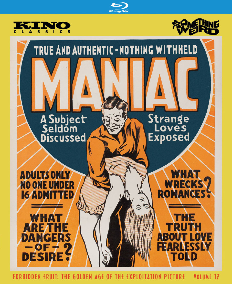 Maniac  (Forbidden Fruit: Golden Age Of The Exploitation Picture Vol. 17) Bluray