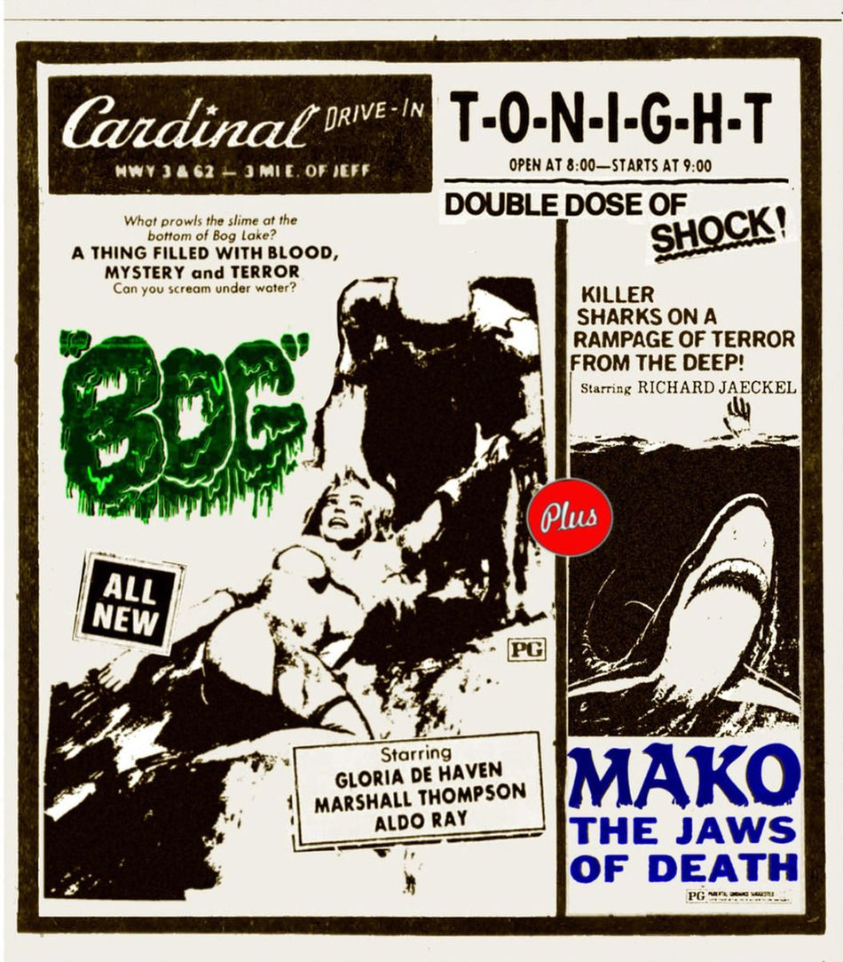 Mako: The Jaws Of Death + Bog (Drive-In Double Feature #14) Bluray